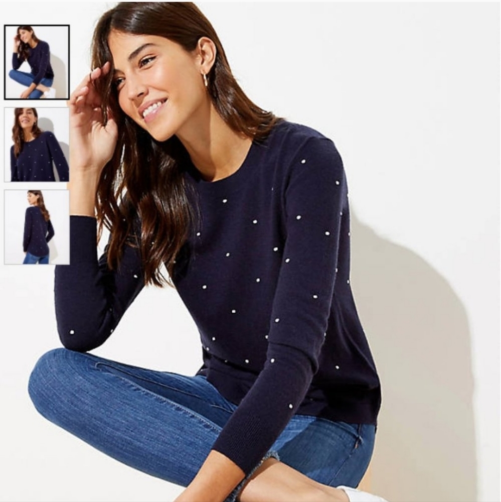 NWT LOFT Bobble Shirttail Sweater